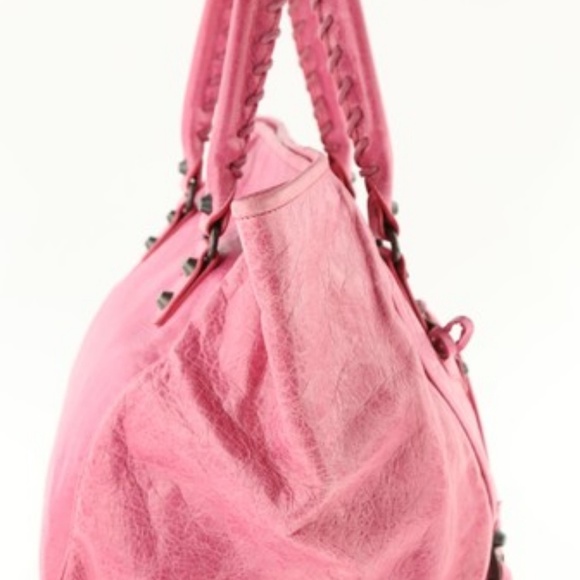 RARE Balenciaga Sunday Pink Leather Tote & Mirror - Picture 6 of 7